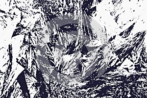 Black texture of ice crystals on a background.