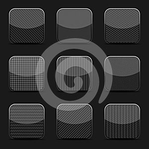 Black textured icon templates