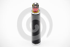 Black textured lighter isolated on white background