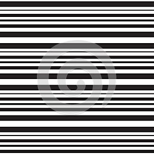 Black thick and thin horizontal striped pattern background