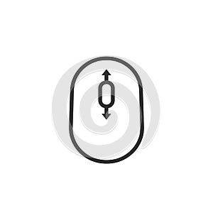 Black thin line scroll icon