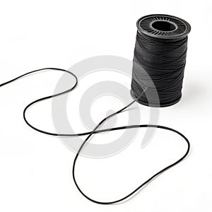 Black thread isolated on white