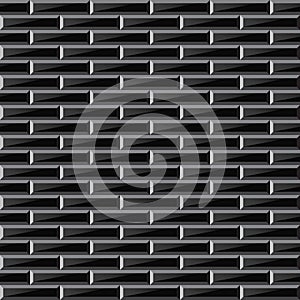 Black tiles, seamless pattern