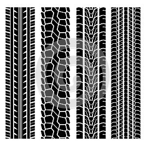 Black tire track set 1