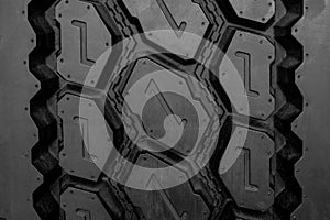 Black tire of tractor pattern background