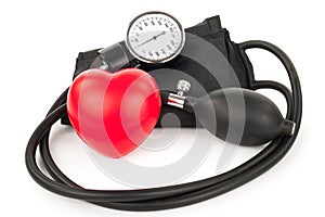 Black tonometer and heart