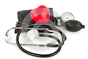 Black tonometer and heart