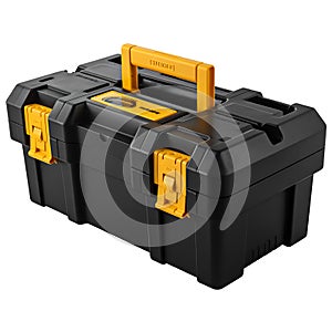 Black toolbox construction equipment on transparent background AI Generated
