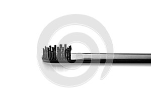 black toothbrush isolate on white background