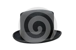 Black top hat isolated on white