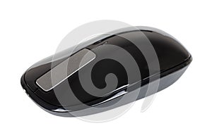 Black touch wireless modern computer mouse isolated
