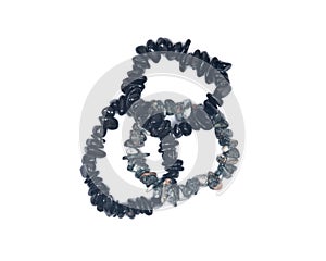 Black Tourmaline and Preseli Bluestone Gemstone Bracelets