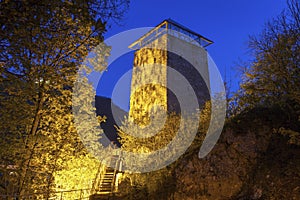 Black Tower in Brasov at night