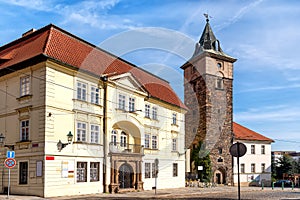 The Black Tower old water tower in Pilsen, Czech Republic