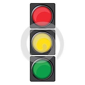 Black traffic lights icon