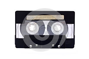 Black-transparent Compact Cassette isolated