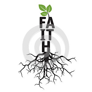 Black Tree, Roots and text FAITH