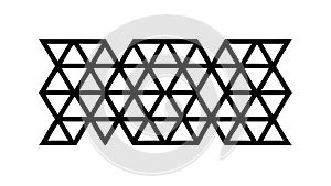 Black Triangular Mesh Pattern Vector, vector design Generative AI