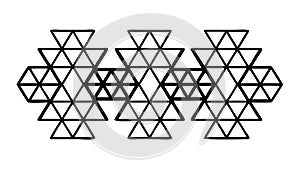 Black Triangular Pattern: Modern Geometric Grid, vector design Generative AI