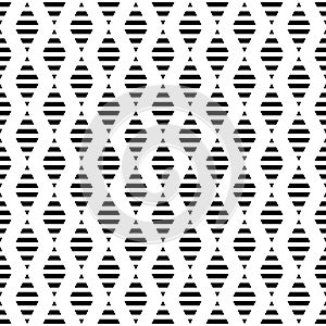 Black tribal ethnic stripes seamless pattern on white background vector.