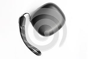 Black True Wireless Stereo Earphone Headphone Headset Handsfree with White Background