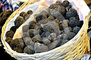 Black truffle market in Italy