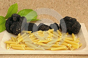 Black truffle pasta photo