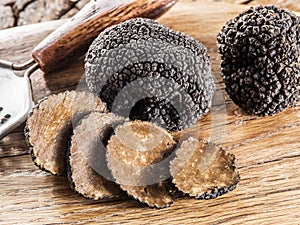 Black truffles. photo