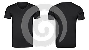 Black tshirt, clothes isolated white background