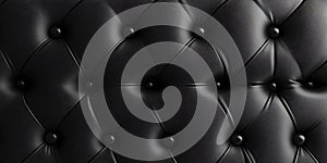 Black Tufted Leather Texture Background