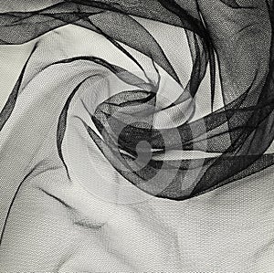 Black tulle background