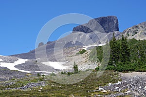 The Black Tusk pinnacle of volcanic rocks