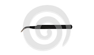 Black Tweezers Isolated