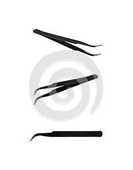 Black Tweezers Isolated