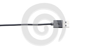 Black USB cable connector