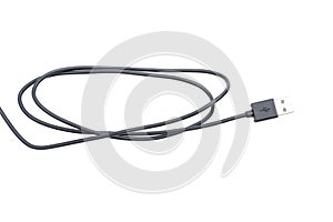 Black USB cable connector