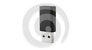 Black usb dongle for data transfer and wireless connectivity