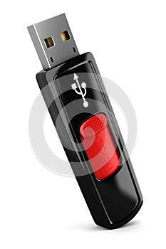 Black USB flash drive