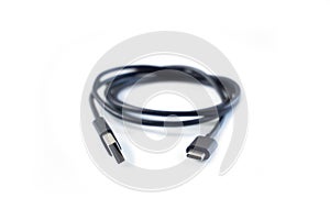 Black USB type c cable