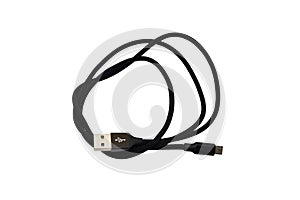 Black USB Type-A to Micro-USB cable.