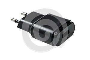 Black usb wall charger plug