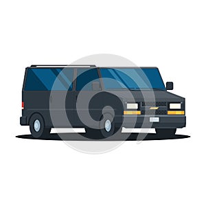 Black van car