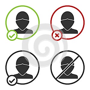 Black Vandal icon isolated on white background. Circle button. Vector