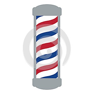 black vector barber pole icon on white background