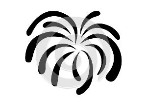 Black vector fireworks image icon