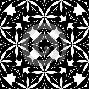 PATTERN BLACK AND WHITE floral abstract vector