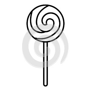 black vector lollipop icon on white background