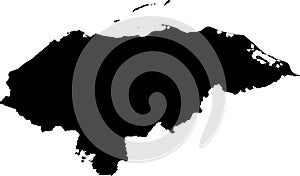 Black map of Honduras photo