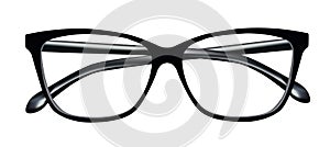Black vector realitic glasses isolated on white background