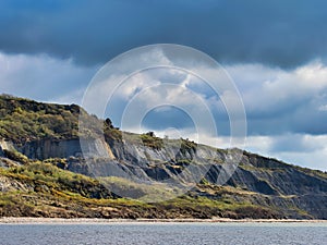 Black Ven Cliffs under Stormy Skies Lyme Regis May 2021